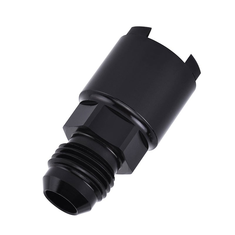 ESPEEDER SYKRSS Aluminum 6AN Male Flare to 5/16 SAE Quick Disconnect Female EFI Fitting Adapters Black - Image 3